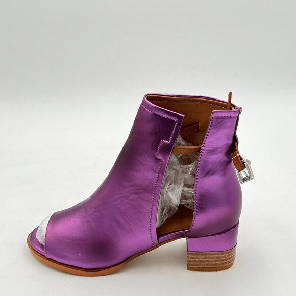 FSJ Purple Ankle Boots - Picture 3 of 7